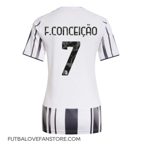 Juventus Francisco Conceicao #7 Domáci Ženy futbalový dres 2025-26 Krátky Rukáv Juventus Francisco Conceicao #7 Domáci Ženy futbalový dres 2025-26 Krátky Rukáv